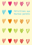 Félicitations aux heureux parents en cœur